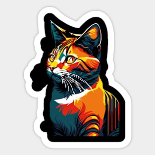 Cat pop art Sticker